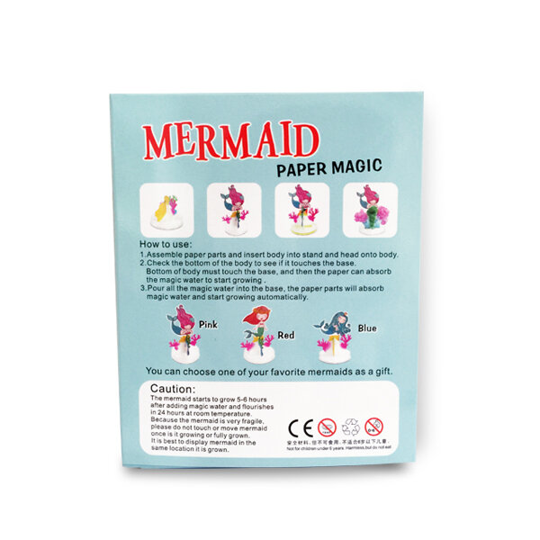 2022 15x11cm Red Magic Growing Paper The Mermaid Legend Tree Kit Artificial Mermaids Trees Education Science Baby Toys Novelties