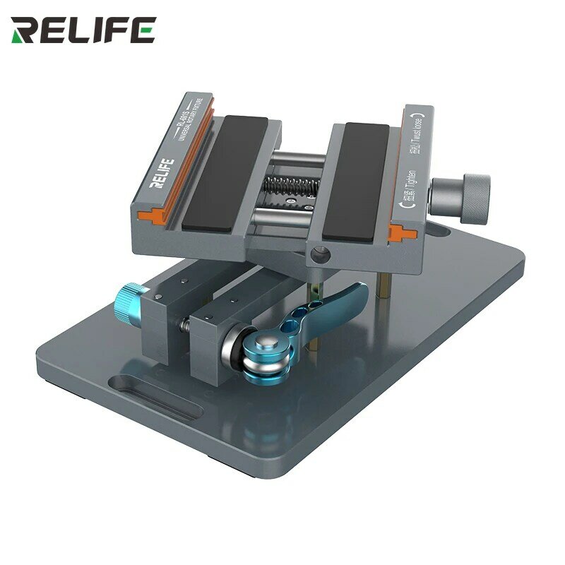 Relife RL-601SL 미끄럼 방지 회전 범용 고정장치 클램프 거치대, 휴대폰용 후면 커버 유리, 쉽고 빠르게 제거