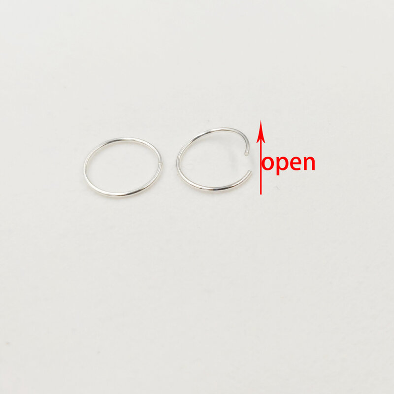 1pair Twist Nose ring hoop 925 sterling silver thin nose piercing for women men 22 G Huggie tragus Earring piercing body jewelry