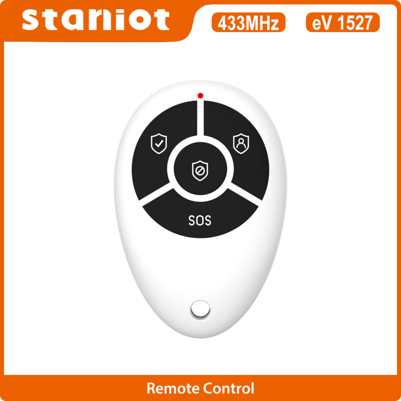 Staniot 433MHz Gantungan Kunci 4 Tombol Portabel Kualitas Tinggi Nirkabel Remote Control untuk WIFI GSM Sistem Alarm Keamanan Pencuri Rumah