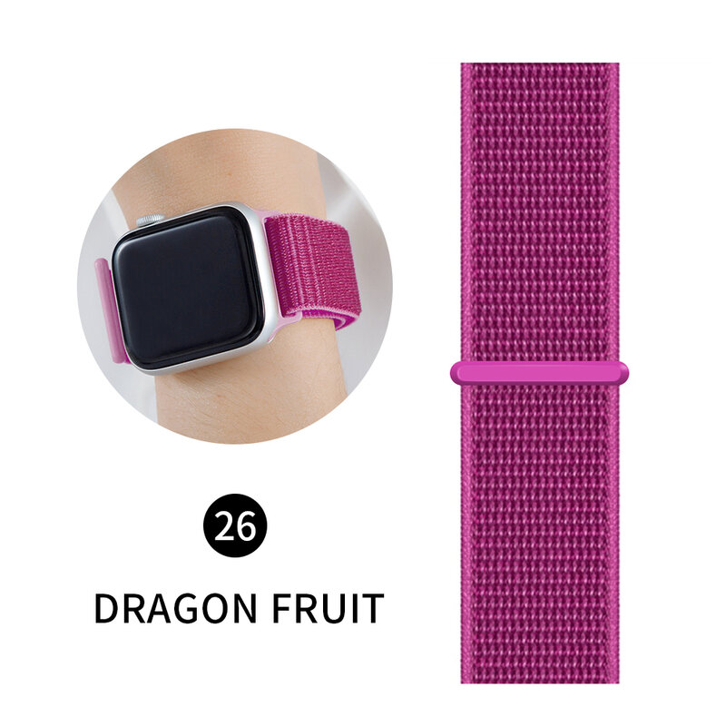 Bracelet pour Apple Watch série 3/2/1 38MM 42MM Nylon doux respirant remplacement bracelet Sport boucle pour iwatch série 4 5 40MM 44MM