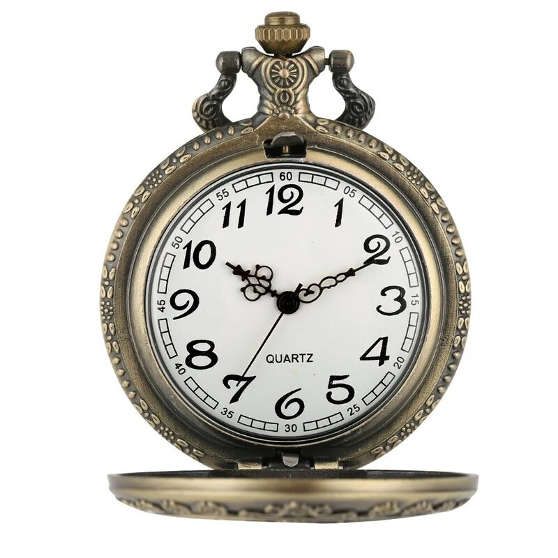 Карманные часы Alice в ретро стиле, Бронзовый аксессуар в виде карусели для покера, кварцевый кулон с арабскими цифрами, креативный подарок для девушки и женщины