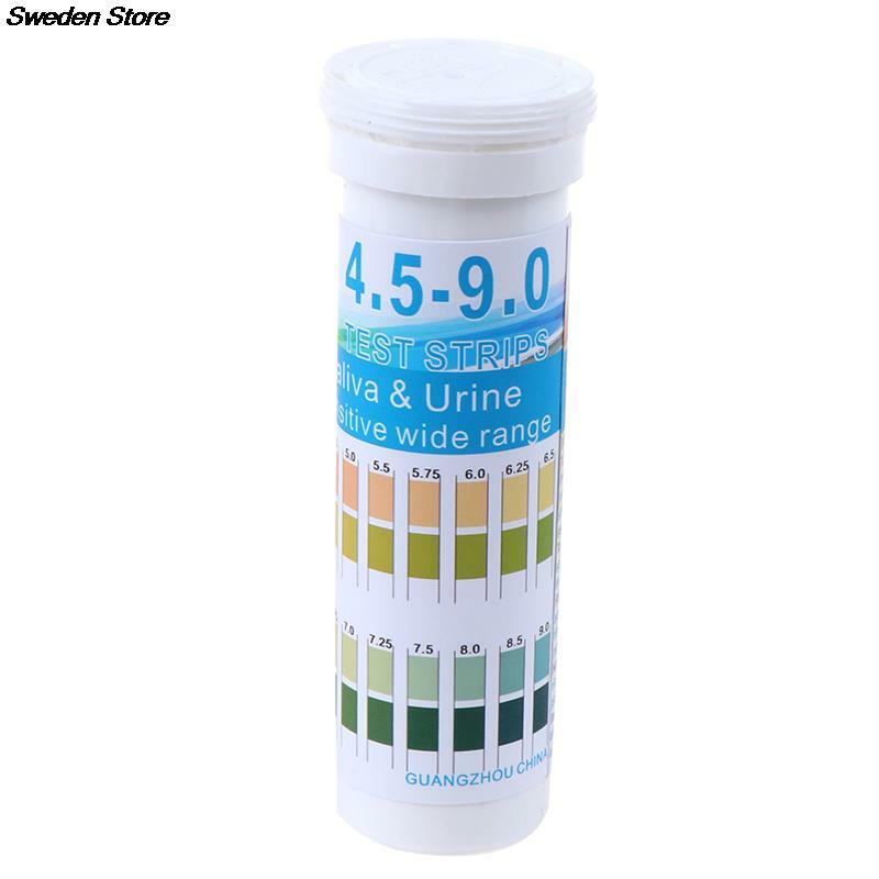 A venda quente 150 tiras engarrafou ph 4.5-9.0 da escala do papel do teste do ph para o indicador da urina & da saliva