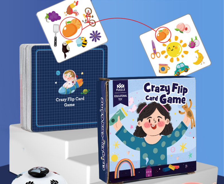 교육 논리 사고 장난감 미친 플립 카드 인지 게임 반응 두뇌 훈련, 어린이-부모 상호 작용 테이블 게임