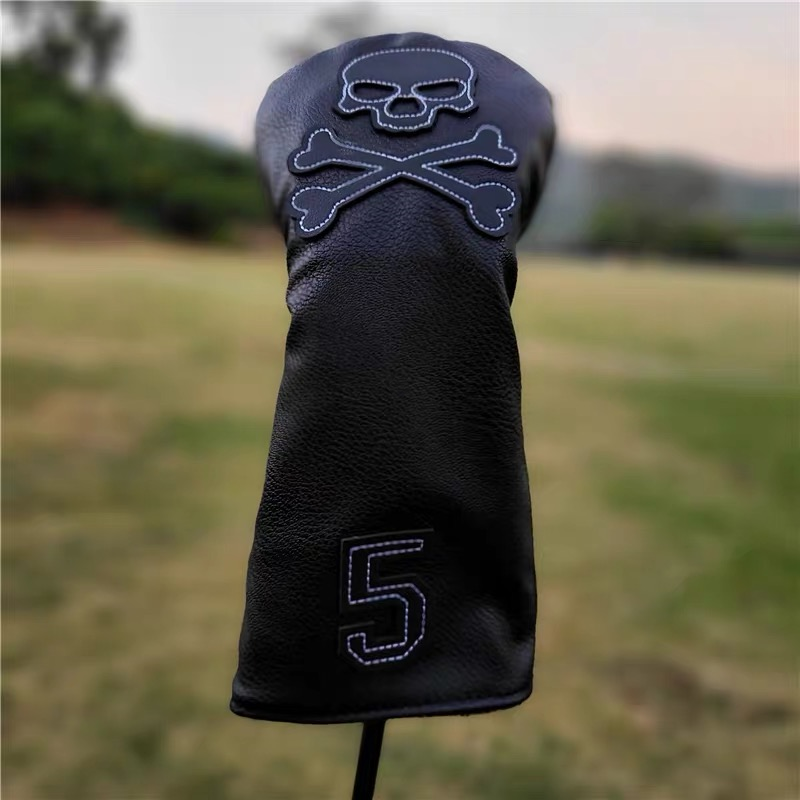 SKULL Golf Woods Headcovers para Driver Fairway Putter 135H Clubs Set Headcovers PU Leather Unisex