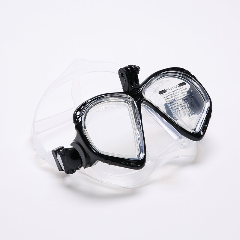 Máscara de buceo subacuática profesional, gafas de buceo, adecuadas para cámara deportiva pequeña, gafas secas