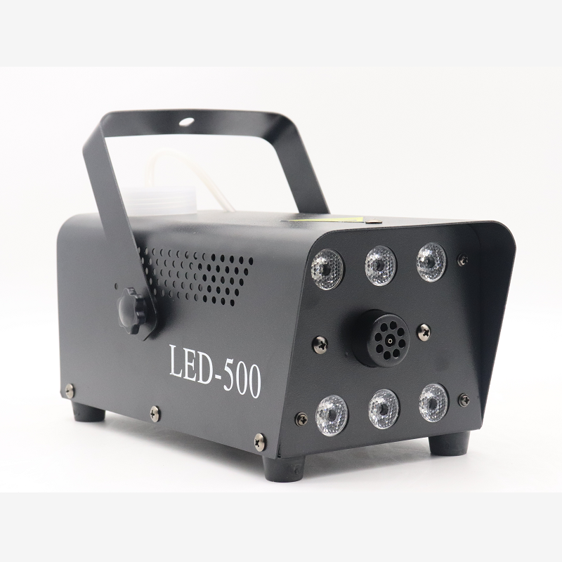 새로운 500W 자동 안개 연기 기계 6 RGB LED 전문 디스코 조명 DJ 클럽 웨딩 파티 쇼, 원격 컨트롤러