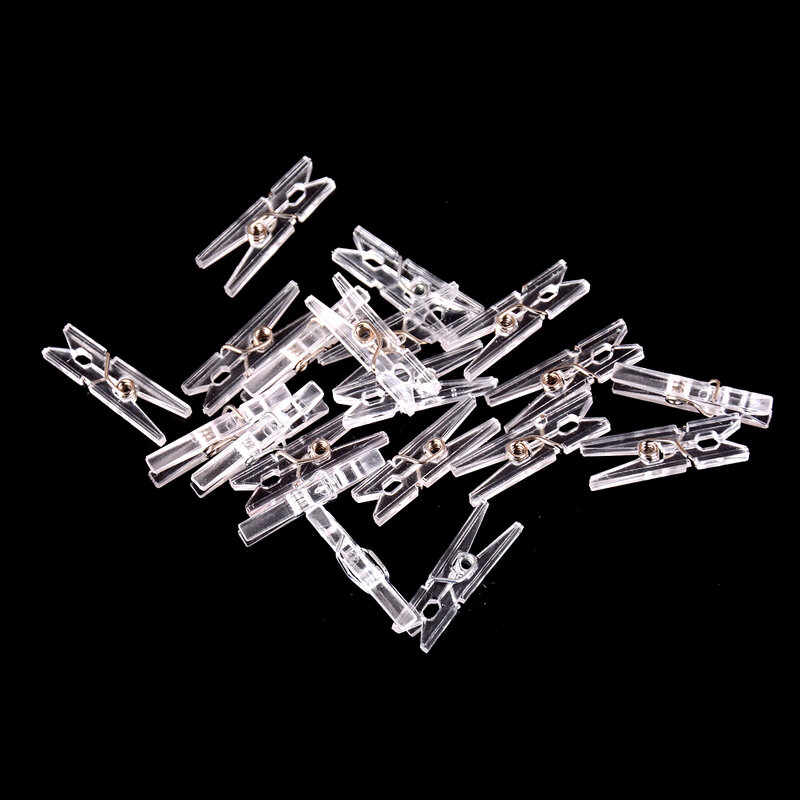20pcs Small Clothes Pegs For Photo Clips Clothespin Paper Craft Decoration Clips Pegs Mini Size Plastic Clips