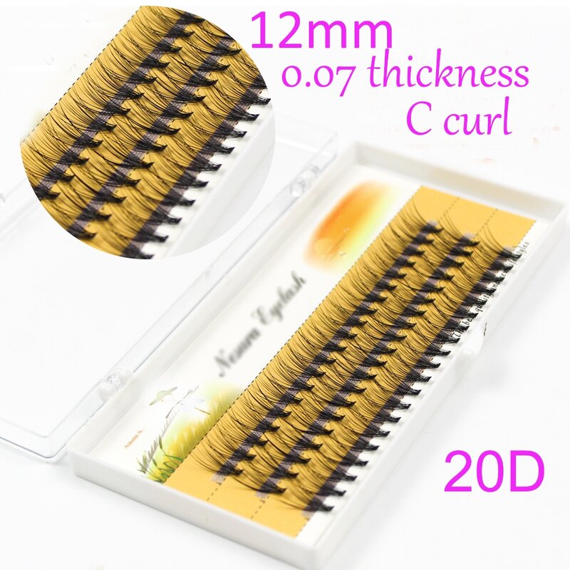 20D Individuele Wimper Beauty Meisjes Valse Wimpers Nesura Individuele Wimper Extension Mink Zwart Soft Valse Wimpers