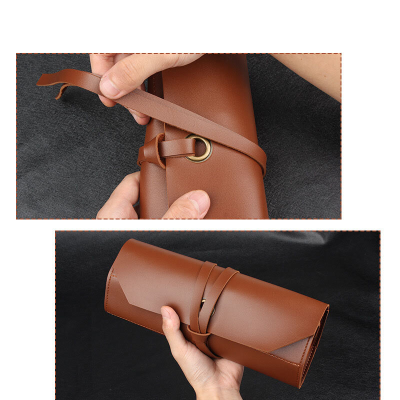 Borsa arrotolabile per attrezzi in PVC Multi tasca kit di attrezzi multifunzionale chiave a rullo borsa per attrezzi borsa con cerniera borse portaoggetti in pelle PU