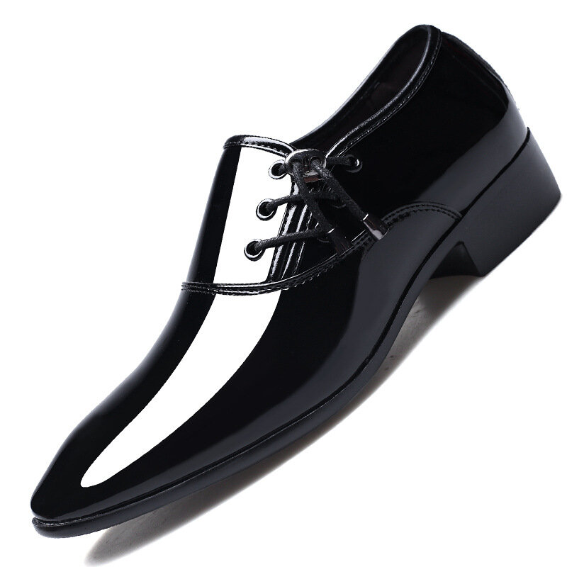 Oxford-Chaussures provoqué en cuir verni pour hommes, chaussures d'affaires, chaussures formelles, 89