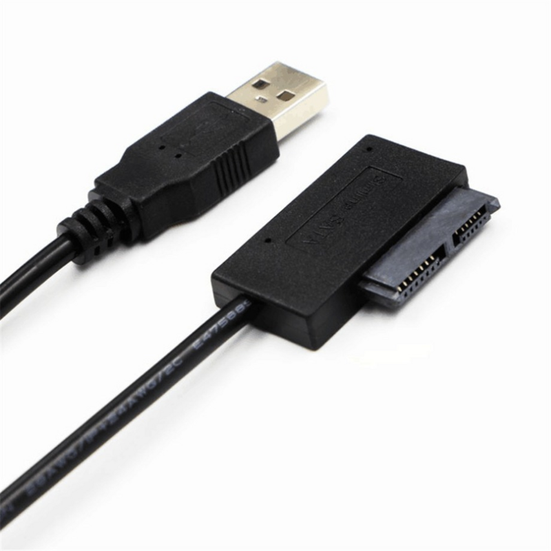 PzzPss USB 2.0-미니 Sata II 7 + 6 13 핀 어댑터 컨버터 케이블, 노트북 CD/DVD ROM 슬림라인 드라이브 변환기 HDD 캐디