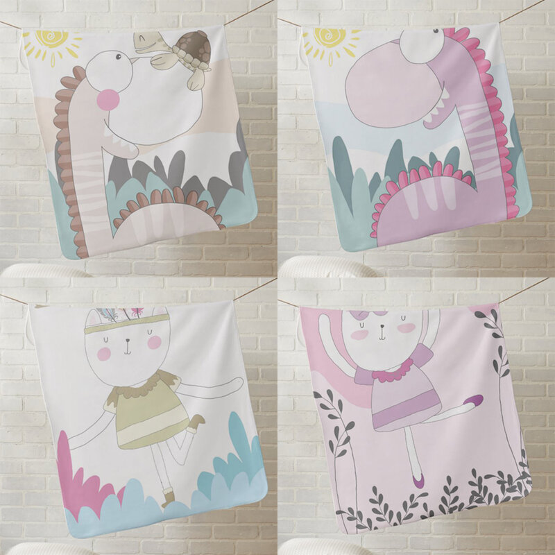 LVYZIHO Baby Blanket Dinosaur/Rabbit Baby Girl/Boy Blanket - 30x40 / 48x60 / 60x80 Inches - Fleece Blanket
