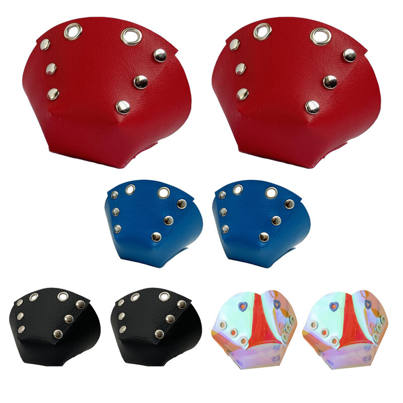 1 Pair  Roller Skate Toe Guards PU Leather Roller Skating Cap Protectors with For Roller Skate