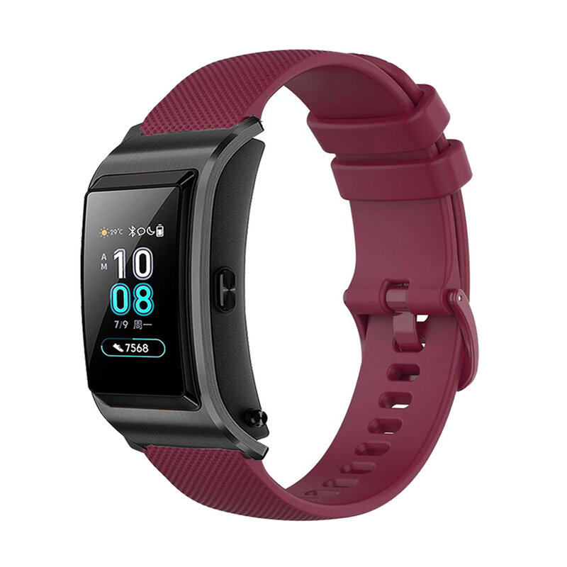 Dla Huawei Talkband B5 Silikonowy pasek do zegarka Wymienne paski do zegarków sportowych Mała bransoletka w kratę 18 mm Pasek do zegarka Huawei B5 ремешок