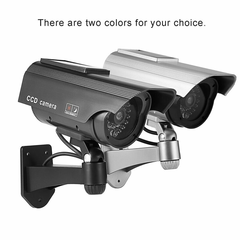 DUNICamera-Caméra de vidéosurveillance à batterie solaire, fausse caméra de sécurité intérieure et extérieure, caméra Bullet CCTV, 62FlUNICEF Blink LED