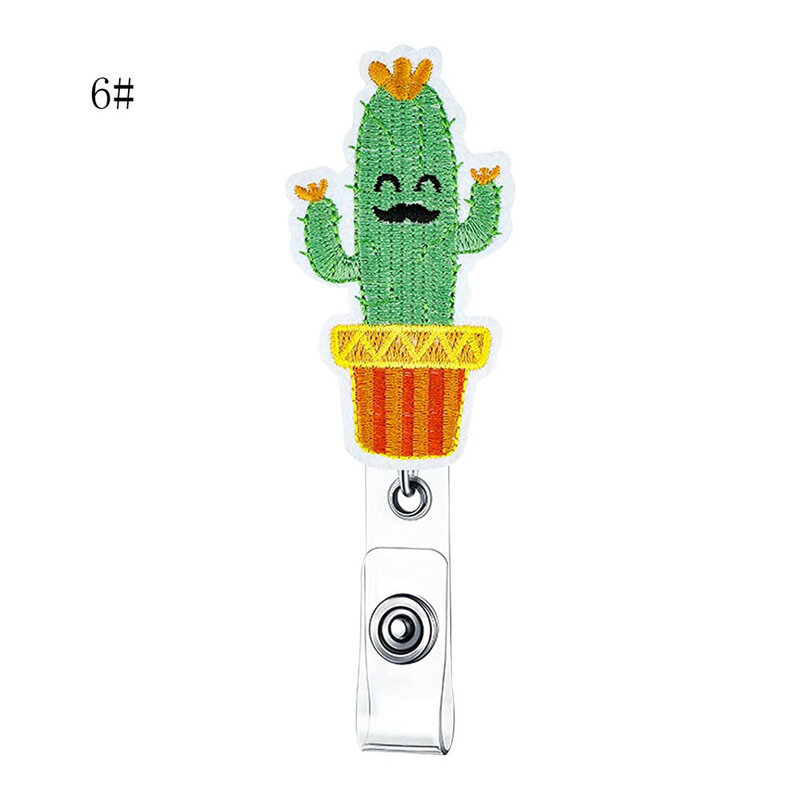 2022 nuovo nuovo stile carino infermiera retrattile forma di Cactus distintivo di cartone animato bobina Clip porta Badge porta studenti medico porta carte d'identità