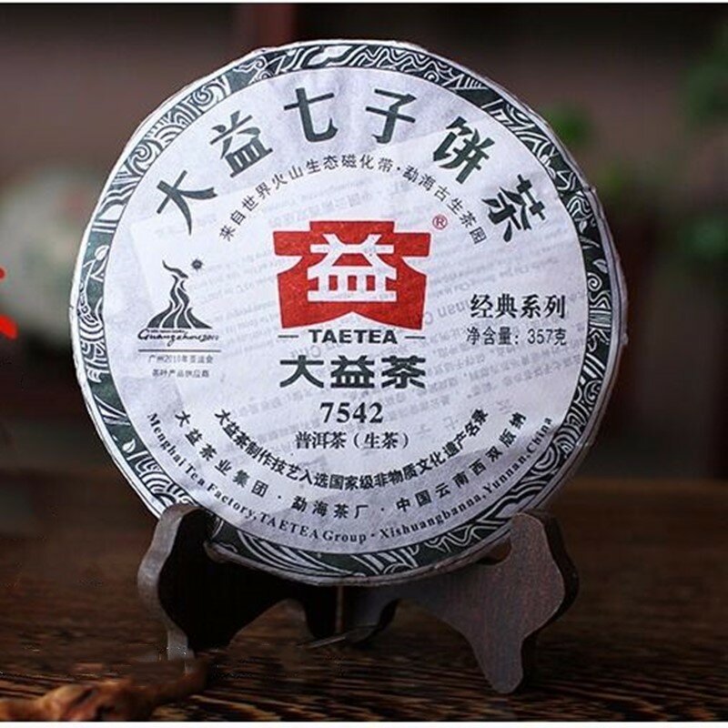 2010 Año 357g Premium TAETEA 7542 pastel crudo Sheng chino Dayi té de pérdida de peso Pu-erh envío gratis