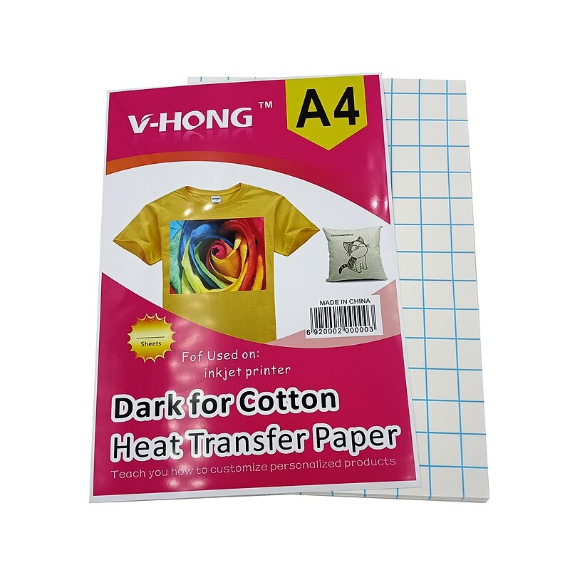 T-shirt per stampante a getto d'inchiostro sublimazione scura Design per feste vestiti pubblicitari personalizzati carta a trasferimento termico in cotone