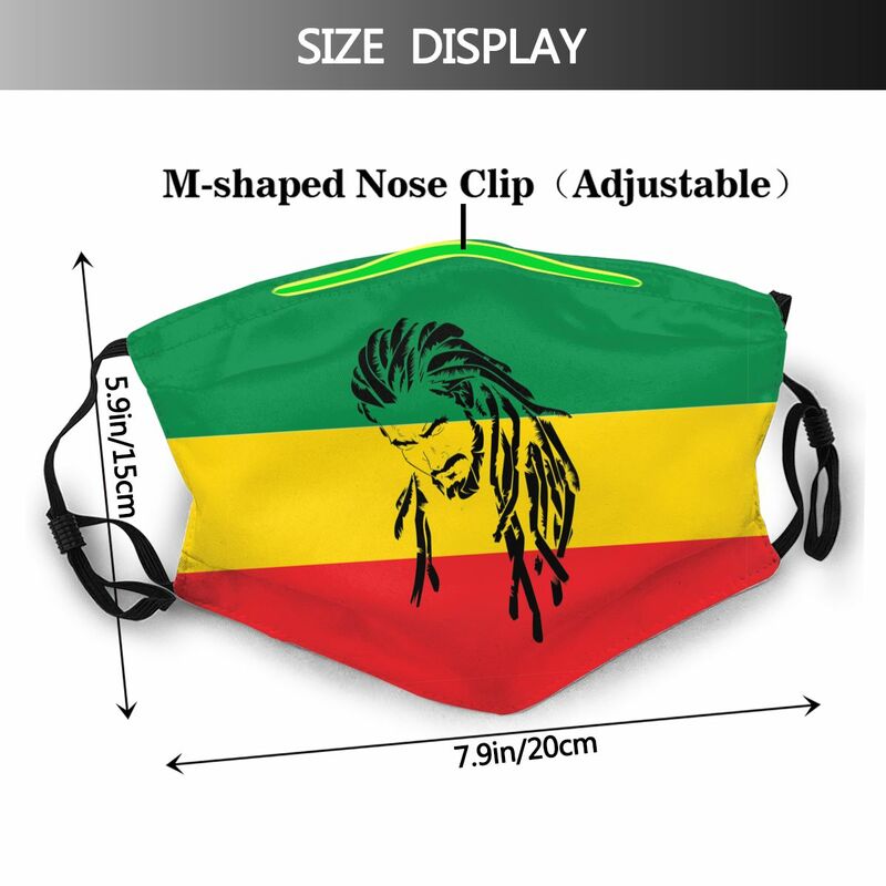 Dreads Rastafari Vecteur Libre R322 Humor Grafik R322 Aktivkohle Filter Maske