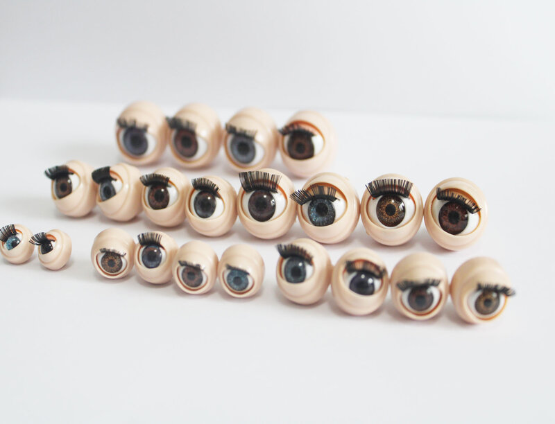 10 pz/lotto nuovo 11mm-22mm dormire bulbo oculare mobile bulbo oculare bulbo oculare ad es. (dimensioni TS12 = 16mm) per opzione colore bambola in vinile