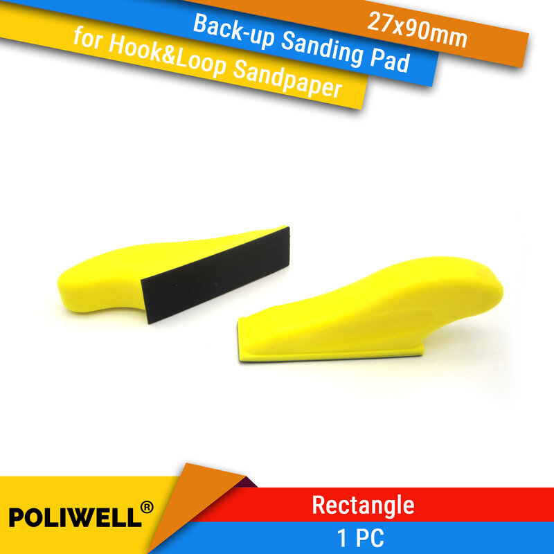 27X90mm Rectangle Hook & Loop Back-up Sanding Pads for Abrasives Sandpaper Sanding Discs for Woodworking Manual Polishing Tools