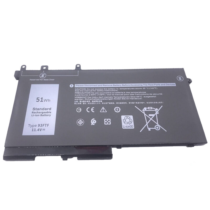 LMDTK New 93FTF Laptop Battery For  Dell 5480 5490 5580 5590 5495 5491 M3520 M3530 E5480 E5490 E5580 E5590 4YFVG 11.4V 51WH