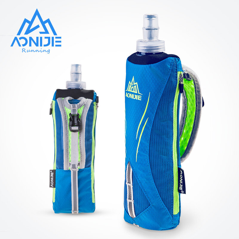 Ручной держатель для бутылки с водой AONIJIE E908, сумка на запястье для хранения гидратации, мягкая фляга для топлива, для марафона