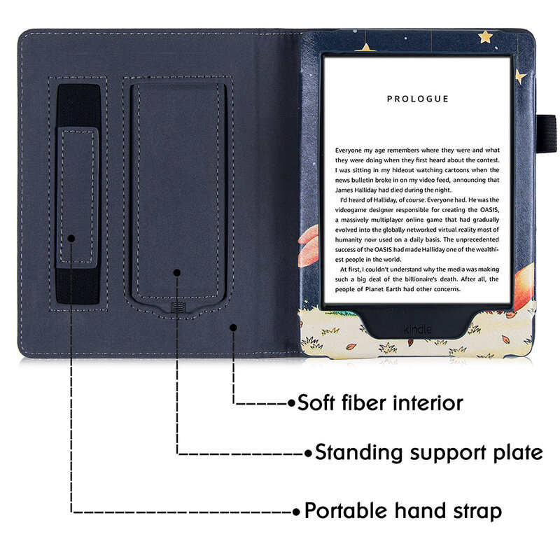 Custodia AROITA per Kindle 10th Gen 2019 / Kindle 8th Gen-con cinturino da polso/chiusura magnetica/copertura protettiva per sveglia automatica