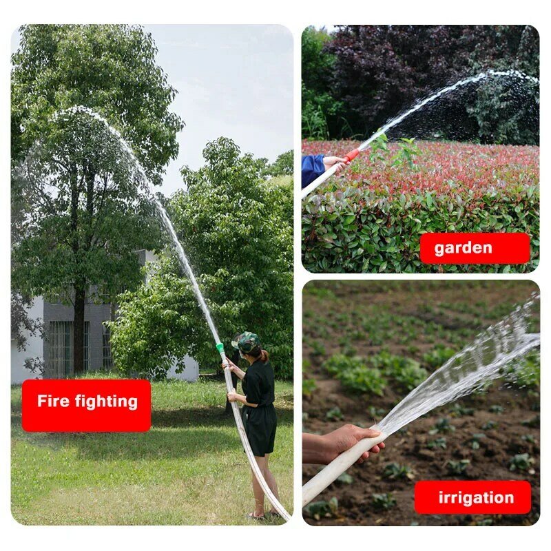 Manguera de agua de lona de alta presión para riego de jardín, tubo suave anticongelante a prueba de explosiones, 5 m/rollo, 1 pulgada