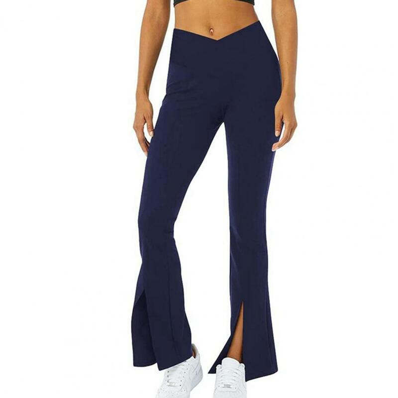 Spodnie do ćwiczeń jednokolorowe spodnie Bootcut spodnie Bootcut modne spodnie do jogi