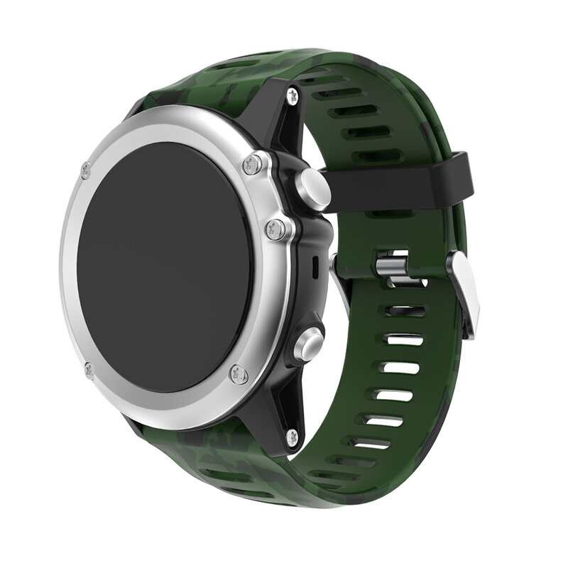 22 26mm Sport Silicone Watchband Camouflage Strap for Garmin Fenix 5X 5 Plus 6X 6 Pro 935 945 3 3HR Men's watch smartwatch belt