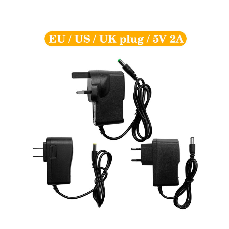 Adaptador de corriente para batería de litio 100, dispositivo de carga láser de 240V-18650 V, 5V, 2A, enchufe de CC para UE/EE. UU./Reino Unido, 1 unidad