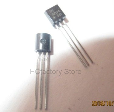Transistor de triodo PNP de silicio plano TO-92 0.8A 60V PNP 2N2907, Original, 100 unids/lote, 2N2907A