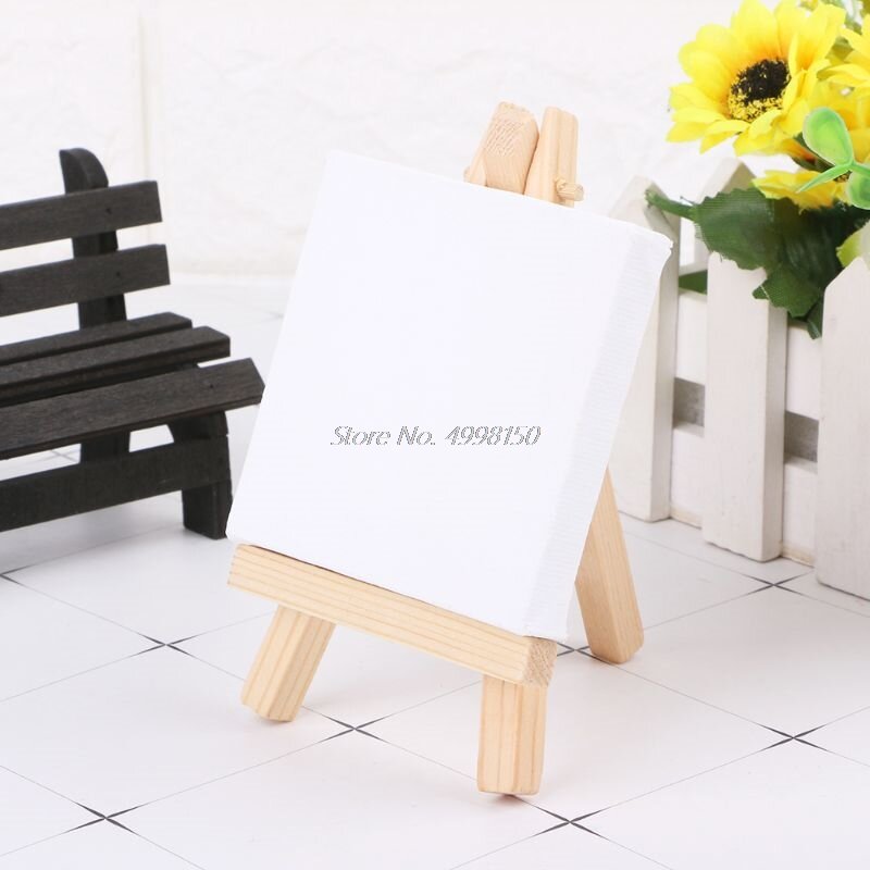 Natural Wood Mini Easel Frame Tripod Display Meeting Wedding Table Number Name Card Stand Display Holder Children Painting Craft