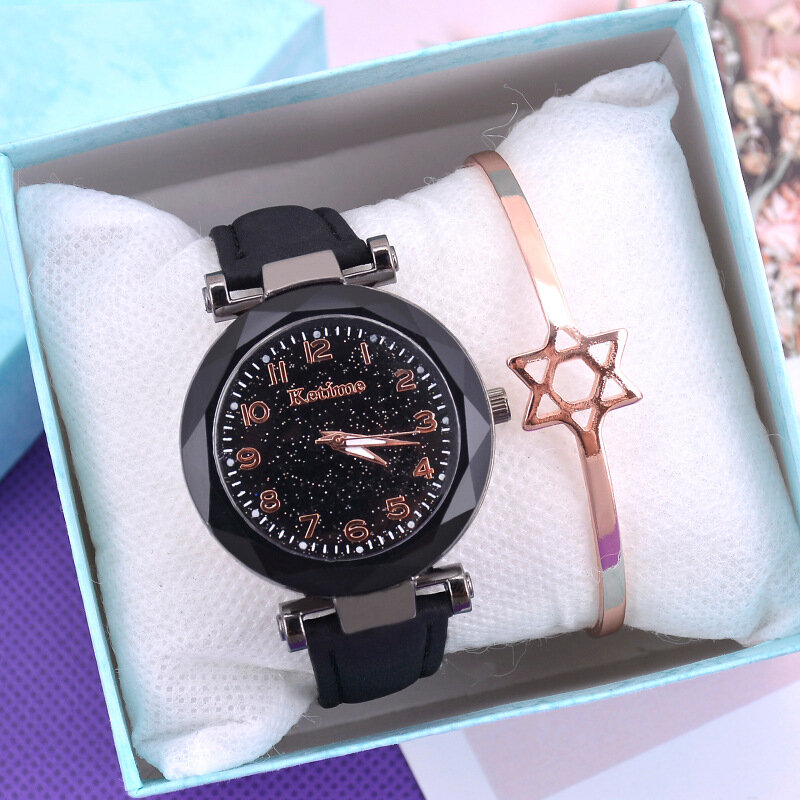 2019 nueva marca Starry Sky reloj de mujer de moda elegante hebilla magnética Vibrato oro púrpura reloj de pulsera de mujer de lujo relojes de mujer relojes de pulsera de cuarzo relojes para mujer relojes de regalo