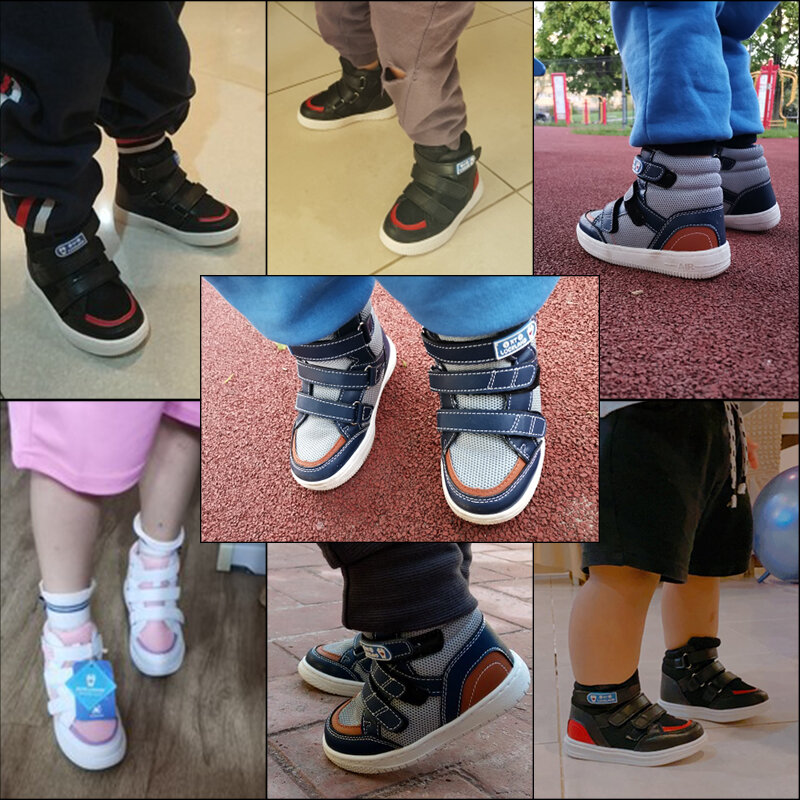 Ortoluckland crianças sapatos crianças meninos tênis ortopédicos da criança do bebê meninas correndo tiptoe flatfoot arco apoio solas calçados
