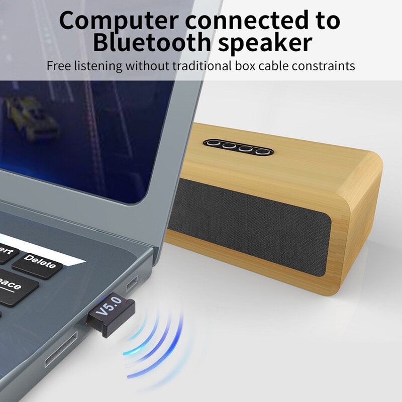 USB Bluetooth-kompatibel 5.0 5.1 Adapter Transmitter Receiver Audio Dongle Wireless USB Adapter untuk PC Laptop
