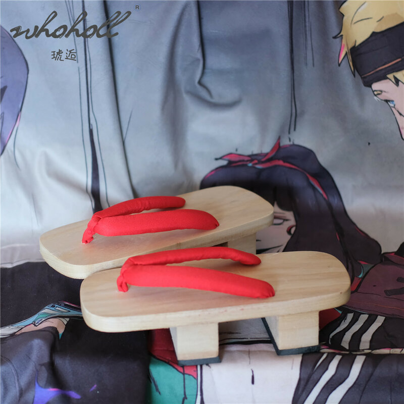 Тапки Samurai Cos Geta мужские и женские, японские деревянные шлепанцы, летняя обувь для косплея