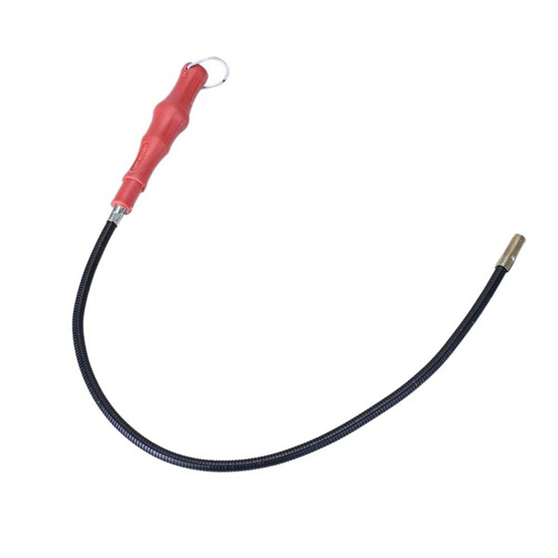 56CM LED magnete leggero Garage strumento flessibile Pickup magnetico riparazione Pick Up manico in plastica rossa pieghevole in metallo Grabber