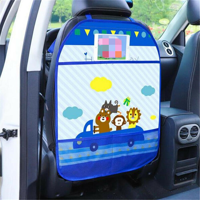 Organizer Mobil, Tablet, Tas Gantung, Pelindung Belakang Kursi Mobil Kartun Bayi Penyangga Tempat Penyimpanan Mobil, Aksesori Perawatan Bayi