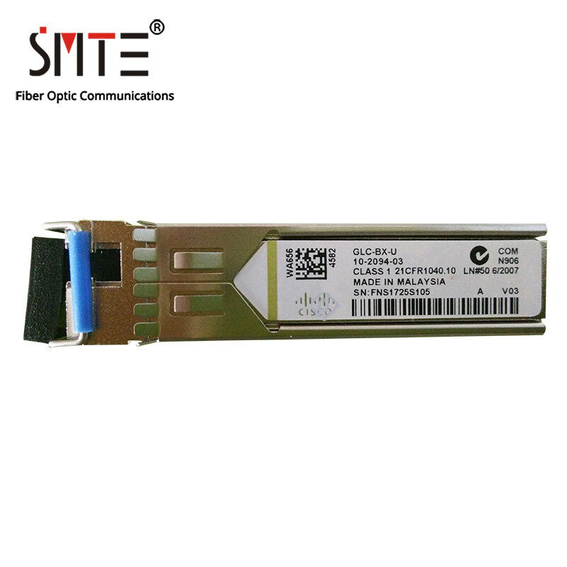 GLC-BX-U originale 1310nm 1550nm per il ricetrasmettitore ottico monomodale del modulo della fibra di BIDI LC di Cisco 1.25G 10KM