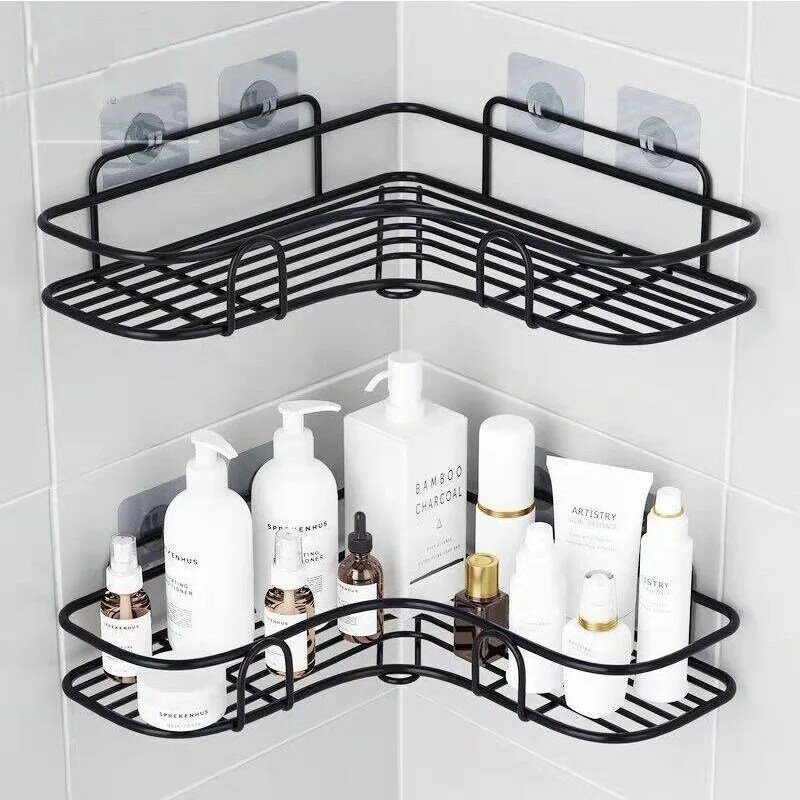 Łazienka kuchnia dziurkacz narożnik rama półka po prysznic kutego żelaza szampon przechowywanie uchwyt na półkę z przyssawką akcesoria łazienkowe