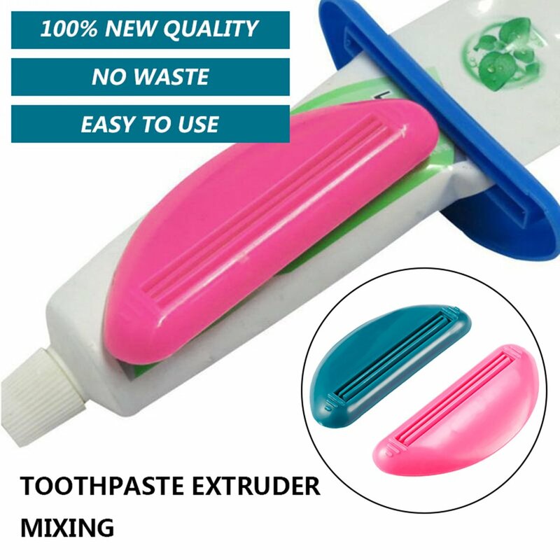 Apertador de pasta de dentes 2 peças, tubo de pasta de dente para limpeza de cosméticos, grampos extrusores, dispensador de pasta de dentes