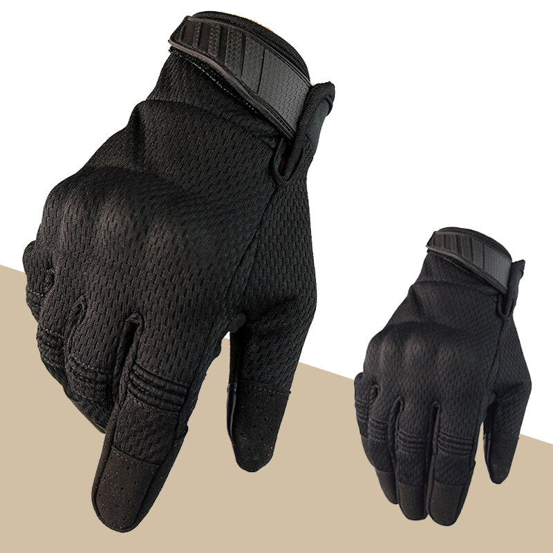 Guantes tácticos para senderismo al aire libre, guantes transpirables de dedo completo para pantalla táctil, ejército militar, Airsoft, combate
