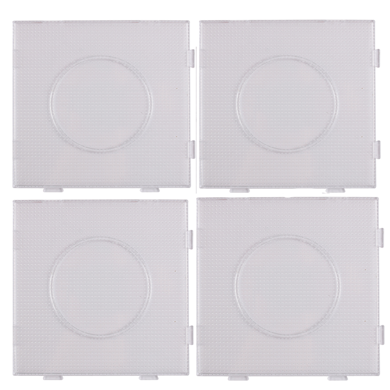 4 шт. 2,6 мм мини-плавкие бусины Хама прозрачные большие квадратные подножки доски для Бусин DIY материал шаблон Perler бисер Artkal Pegboard