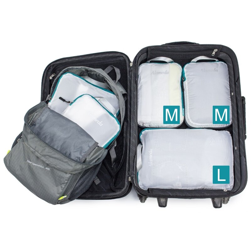 Bolsa de compresión de equipaje para viaje, conjunto de 3 uds, organizador de equipaje, impermeable, accesorio para bolsa de viaje