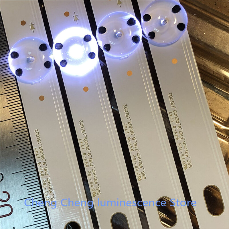 Tira de luces LED de retroiluminación, accesorio para LG de 43 pulgadas, 43LG61CH-CK, 6916L-2744A, 850mm, 8LED, 6 unids/lote