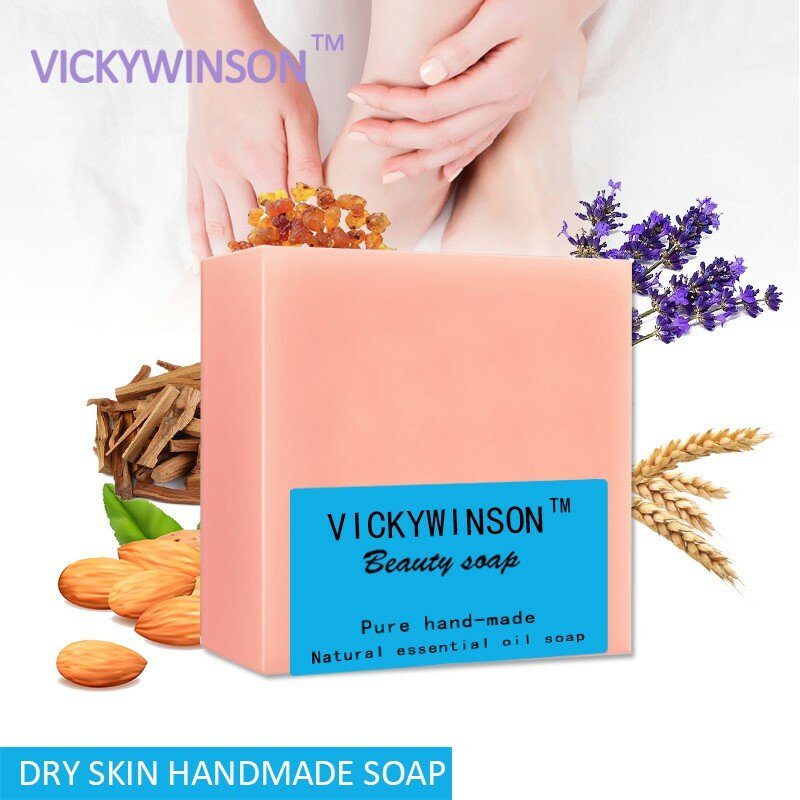 Vickywinson óleo essencial da pele seca sabão artesanal 100g pode impedir o envelhecimento da pele anti-rugas hidratante nutrir profundamente