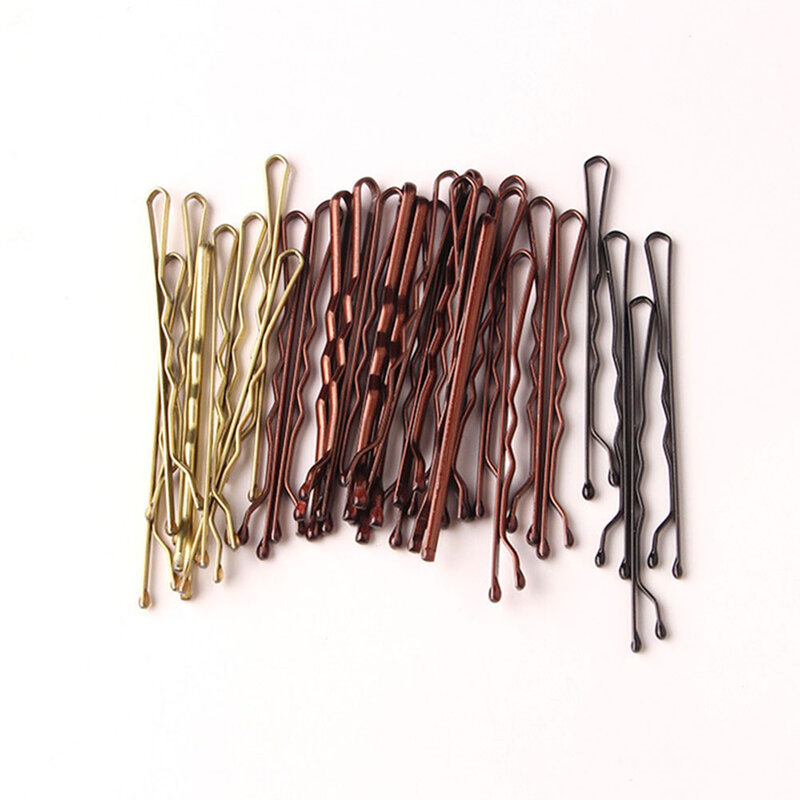 50 Pcs 4 Colors 5cm Hair Clip Lady Hairpins Curly Wavy Grips Hairstyle Hairpins Women Bobby Pins Styling Hair Accessories